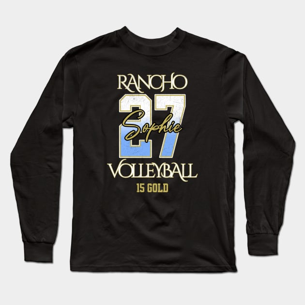 Sophie #27 Rancho VB (15 Gold) - Black Long Sleeve T-Shirt by Rancho Family Merch